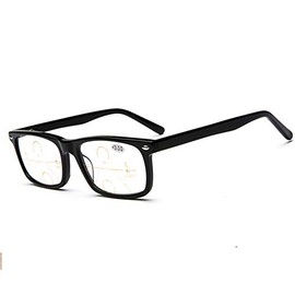 Gafas fotocromicas + multienfoque 3 poderes en 1 lector, cambio a gris al sol, Negro, Talla Normal