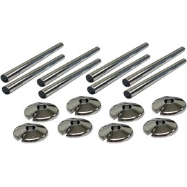 8 x 15mm Radsnaps and Collars CHROME -Free P & P