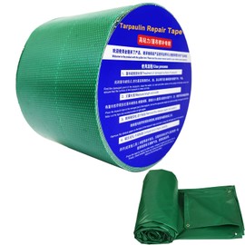 KAIHENG High Adhesive Tarpaulin Repair Tape, Tear Resistance Tent Tarp Repair Patch, Waterproof Heavy Duty Canvas Tarp Repair Tape for Car Boat Truck Roof Camping Woodpile，3.15IN*16.4FT，Green