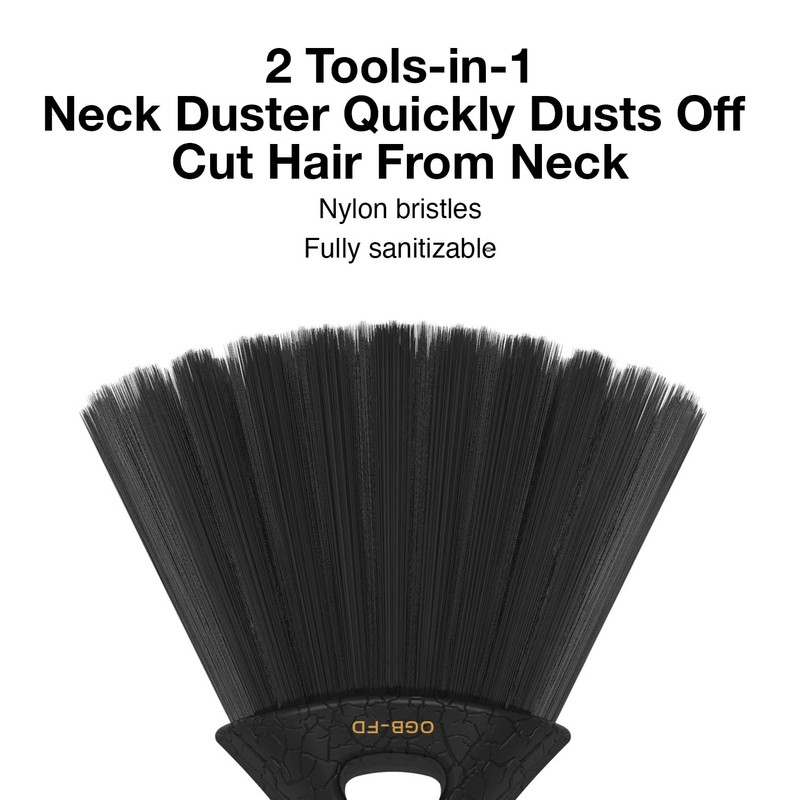 Olivia Garden Barber Fade Duster, Recycled ABS Handle, Professional Dust