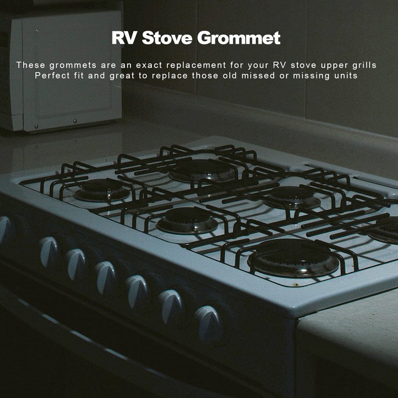 AIEX 12 Pcs RV Stove Top Grommets, Black Furnace Grommet