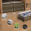Bamboo Under Bed Storage Containers with Wheels, 2 Pack Under