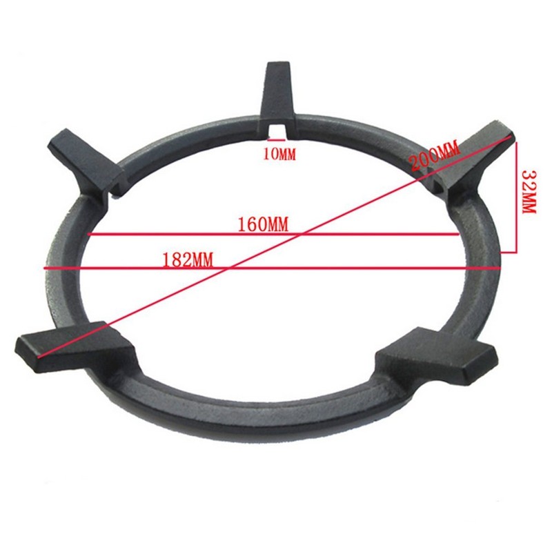 Wok Ring/Non Slip Black Cast Iron Stove Trivets for Kitchen