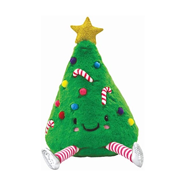 iscream Kawaii Furry 11.5" x 7.5" Holiday Tree Embroidered Accent