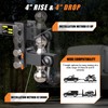 TIROL 2 Inch Adjustable Trailer Hitch Receiver with Shackle -