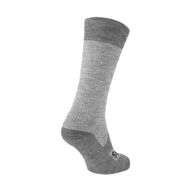 SEALSKINZ Unisex Waterproof All Weather Mid Length Sock, Grey/Grey Marl, X-Large