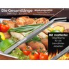 Curved frying tweezers, meat tweezers, cooking tweezers, 30 cm
