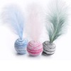 LAIYOHO 3 Pieces Cat Toys with Feather Teaser Chew Toys