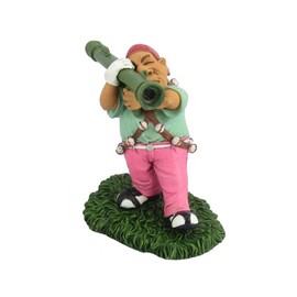 Golfer Garden Ornaments - Home Decor Garden Gnomes, Funny Golf Gifts and Novelty Presents for your Loved Ones (Golfer-Big Bazooka)