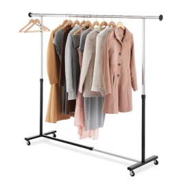 Whitmor Adjustable Rolling Garment Rack