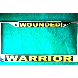 ABCCO Military License Plate Frame, Polished Chrome-WOUNDED / WARRIOR #9830GB