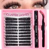 DIY Eyelash Extensions Set, 8-16 mm, Mixed Fluffy Eyelashes, Individual