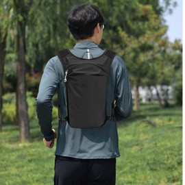 2-Color Running Vest: Sports Backpack, Hiking, Marathon, Summer Storage Space Black