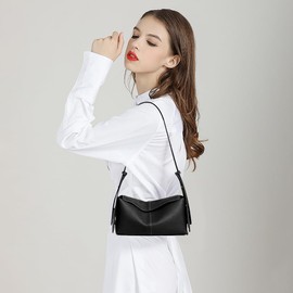 CazneJN Women's Handbag, PU Leather Hobo Bag, Small Women's Shoulder Bag with Adjustable Shoulder Strap, Y2k Shoulder Bag, Crossbody Bag, Tote Bag, Commuter Bag, black