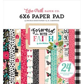 Echo Park Paper Company Paper, Pink, Green, Teal, Black, tan