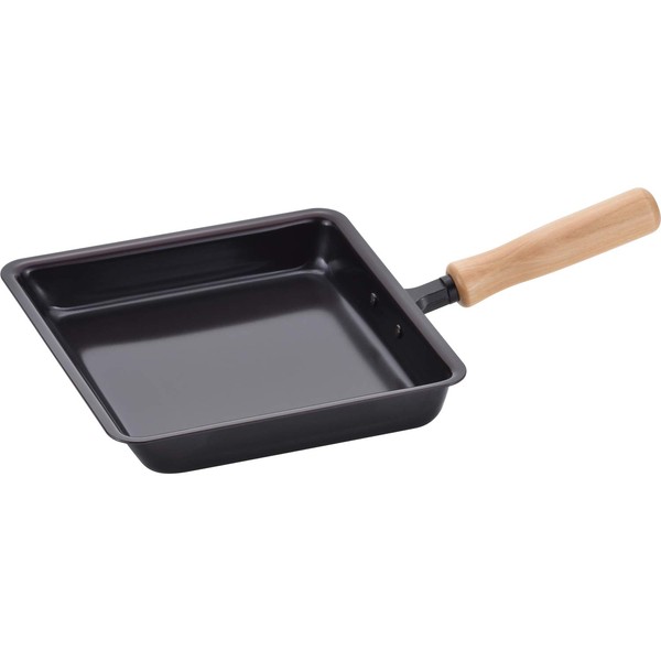 Wahei Freiz CS-014 Chitose Iron Egg Grill, Made in Japan, 7.1 x 7.1 inches (18 x 18 cm), Wood Handle, Induction Compatible