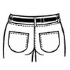 Secret Belt The belt without buckle only with clips, white,