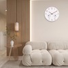 Vigorwise 10Inch Wall Clock with Temperature & Humidity, Wooden Frame