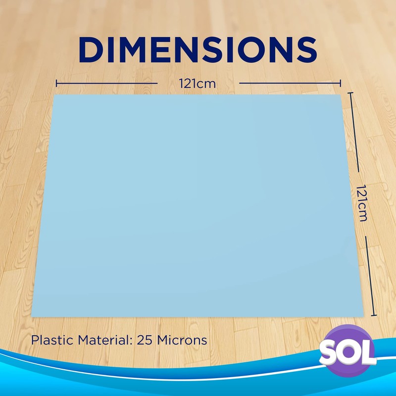 SOL 3pk Blue Table Cloths Party | 121 x 121cm