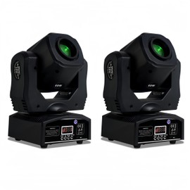 LED Stage Lights Moving Head Lights 60W LED Spotlights DMX 512 with Sound DJ Equipment 7 Gobos/8 Color 9/11 Channel Light for Wedding Disco Party Stage Lighting (2 Pack)