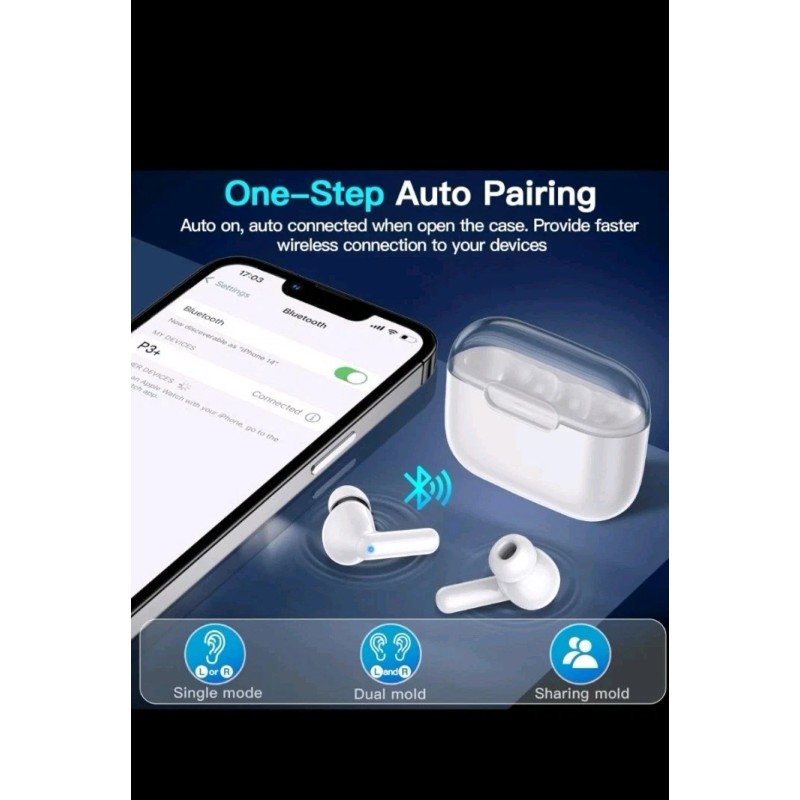 kurdene P3 Wireless Earbuds Bluetooth 5.3 Headphones