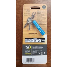 Nite Ize Radiant 100 Keychain Flashlight, Compact EDC Light with S-Biner, Blue