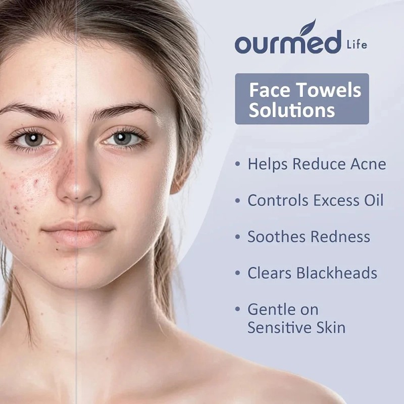 Face Towels, Disposable Biodegradable Clean Facial Towels for Sensitive Skin