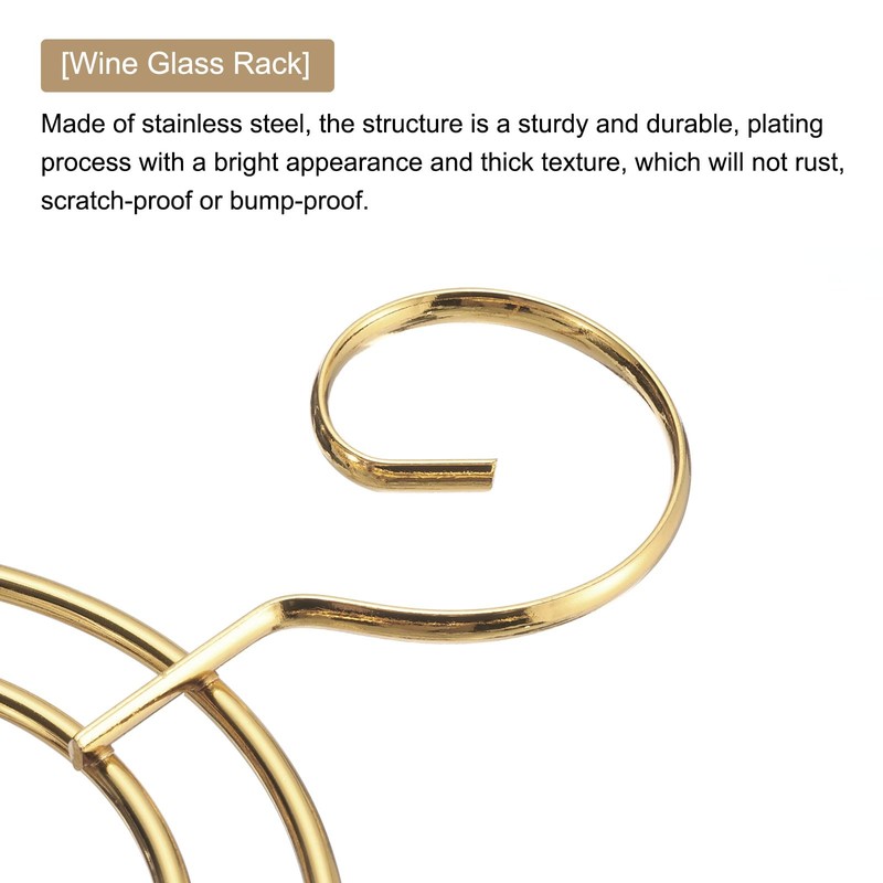 uxcell Countertop Wine Glass Holder, Freestanding Wine Glass Rack with