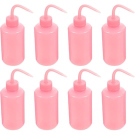 Botella para Limpiar Pestañas 250ml a Prueba de Fugas Boquilla Curva, Resistente a Altas Temperaturas, Kit de 8 Piezas para Limpieza de Cejas y Pestañas