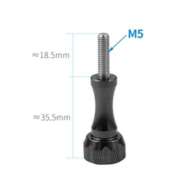 CS PRIORITY M5 Thumb Long/Short Aluminum Alloy Screw Hex Socket Knob Nut Bolt for Action Cameras (Black Screw only)