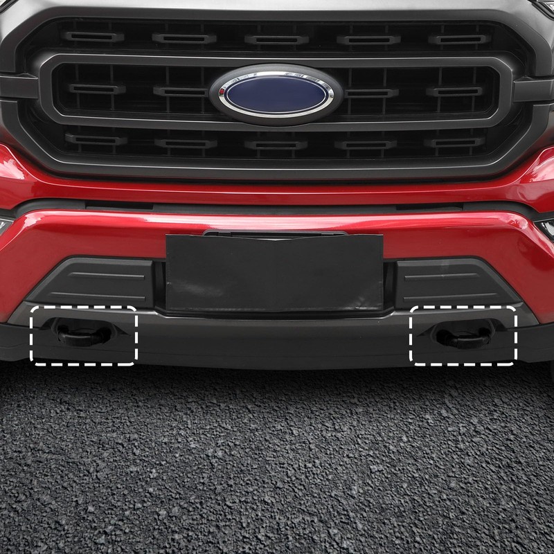 Jimen for F150 Tow Hook Cover, 2PCS Front Trailer Hitch