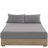 EV DEKOR Extra Deep Fitted Sheet Single, Grey - Deep