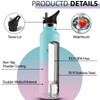 Stainless Steel Drinking Bottle, 1 Litre, Water Bottle with Straw,