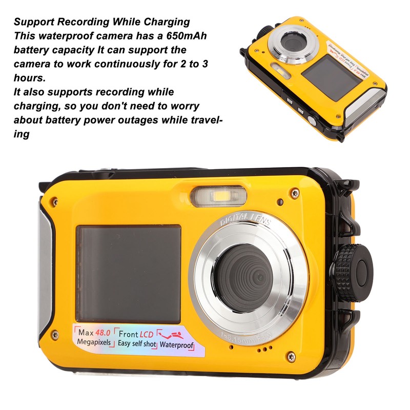 Full HD 2.7K 48MP 10ft Waterproof Underwater Digital Camera 16X