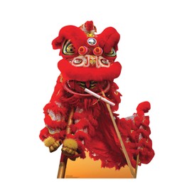 Cardboard People Chinese New Year Red Dragon Life Size Cardboard Cutout Standup