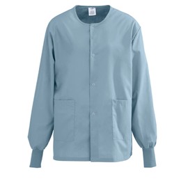 Medline PerforMAX 829 Unisex Snap-Front Warm-Up Jacket, Misty, Size Small