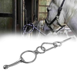 Stainless Steel Rope Halter for Cattle, Horse Halter with Tie Ring, Silver