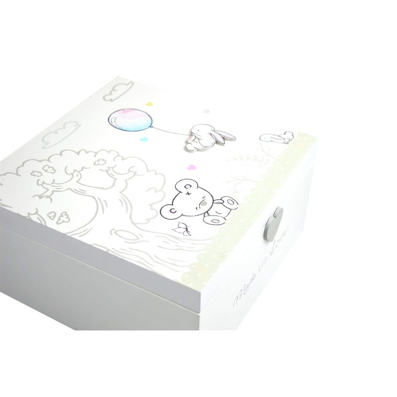 Keepsake Box Baby Treasure Chest Newborn Gender Neutral Gift Memory