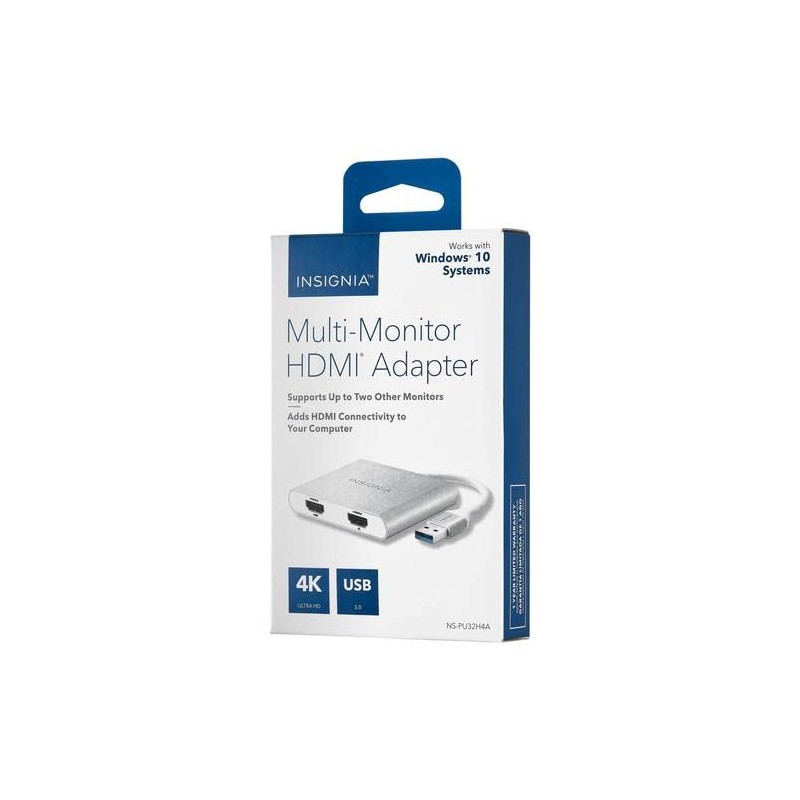 Insignia USB 3.0 to Dual HDMI with 4K Adapter NS-PU32H4A-C
