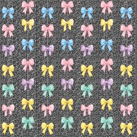 Daifunli 8 PCS Pastel Bow Classroom Decorations Bow Hanging Garland Banners Pastel Ribbon Streamer Paper Cutouts for Back to School Birthday Bridal Engagement Bachelorette Wedding Party Decor