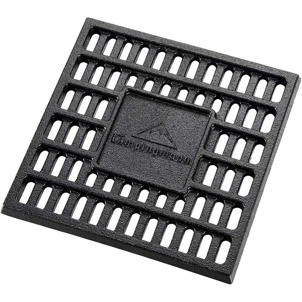 CAMPINGMOON Cast Iron Coal Bed Charcoal Fire Grate 8.27x8.27-inch T-210