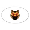 CafePress Wise Owl Sticker Oval Car Bumper Sticker