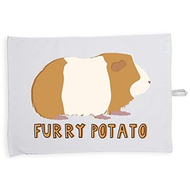 Hippowarehouse Furry potato guinea pig Tea Towel Eco Printed Dish Cloth Kitchen accessory 50cmx70cm 100% Cotton