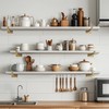 EZYDECOR Shelf Bracket 10 Inch Gold Shelf Brackets Wall Mounted