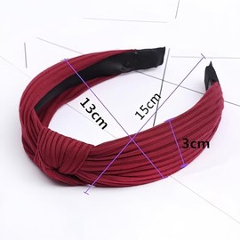 Diademas Anchas para Mujer – Diadema de Nudo Cruzado para Mujer y Niñas – Nudo Turbante Diadema Banda – Elásticos Diadema de Suave Punto, Set de 6 Piezas en 6 Colores