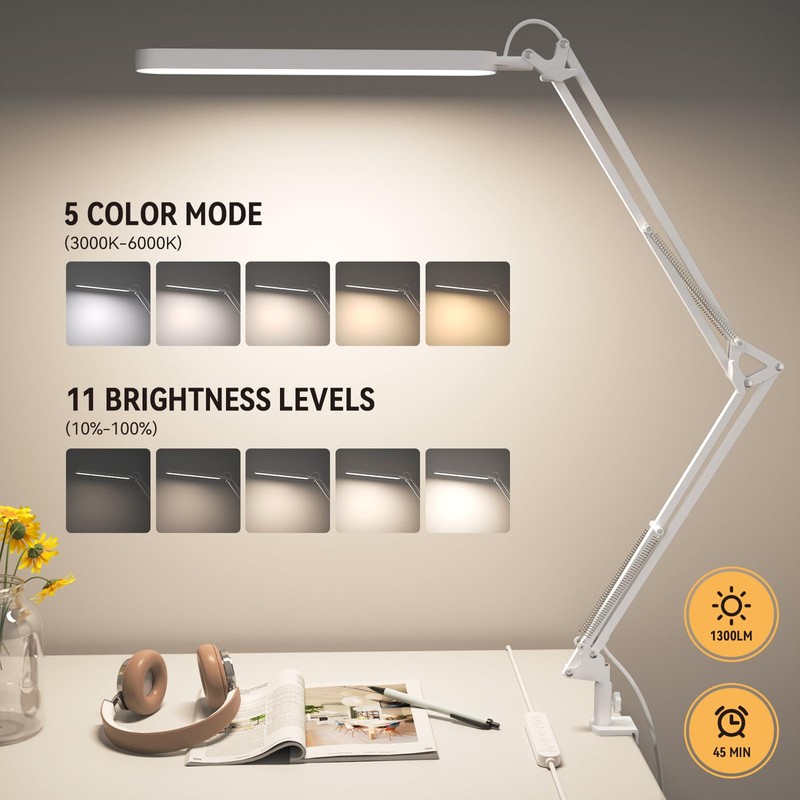 SKYLEO Led Desk Lamp - 31.5" Desk Light - 5