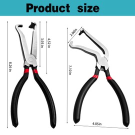 2 Pcs Electrical Disconnect Pliers, Electrical Connector Pliers, Electrical Plug Pliers for Removing Automotive Push tab Style Electrical connectors (Straight+60 Degree)