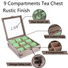 handrong Tea Box Organizer - Rustic Tea Bag Storage,Teas Bag
