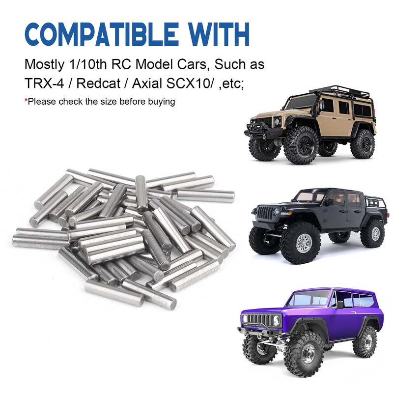 Hobbypark M2x10 mm Steel Hex Wheel Hub Nut Pins RC