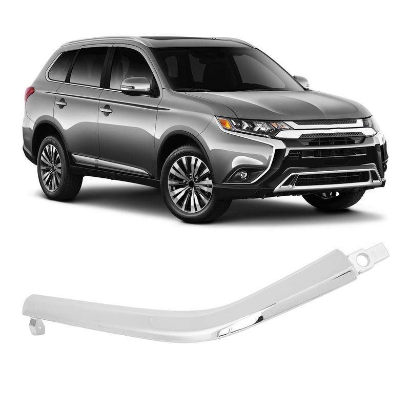 Front Bumper Upper Chrome Trim Glossy Molding Trim Strip Replacement
